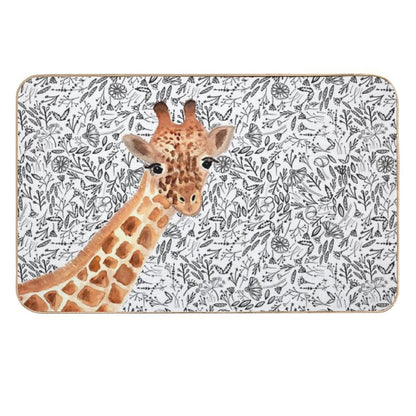 Watercolor Giraffe  Versatile Bath Mat