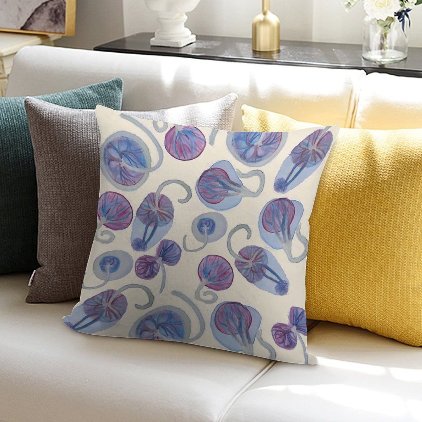 Funky Placenta Print Soft Multiple Sizes Throw Pillow