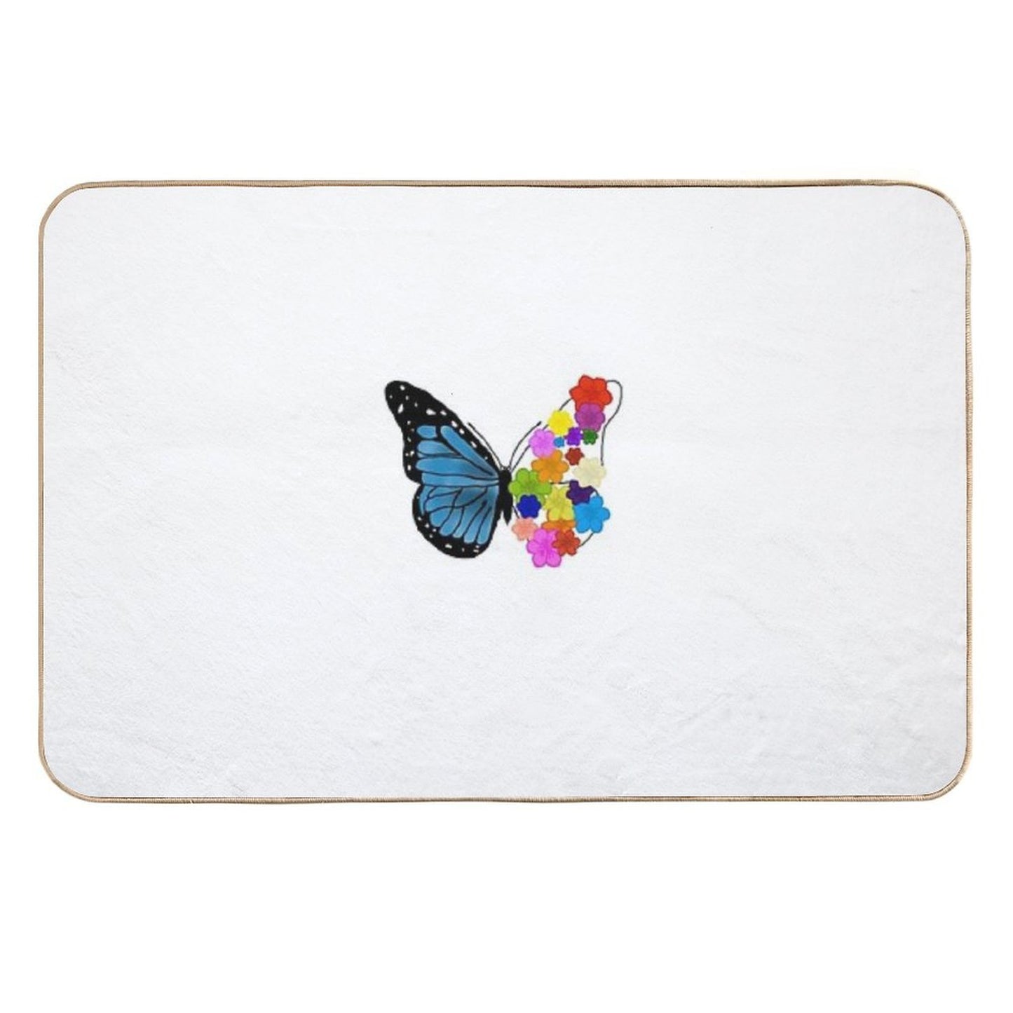 Floral Butterfly  Absorbent Bath Mat