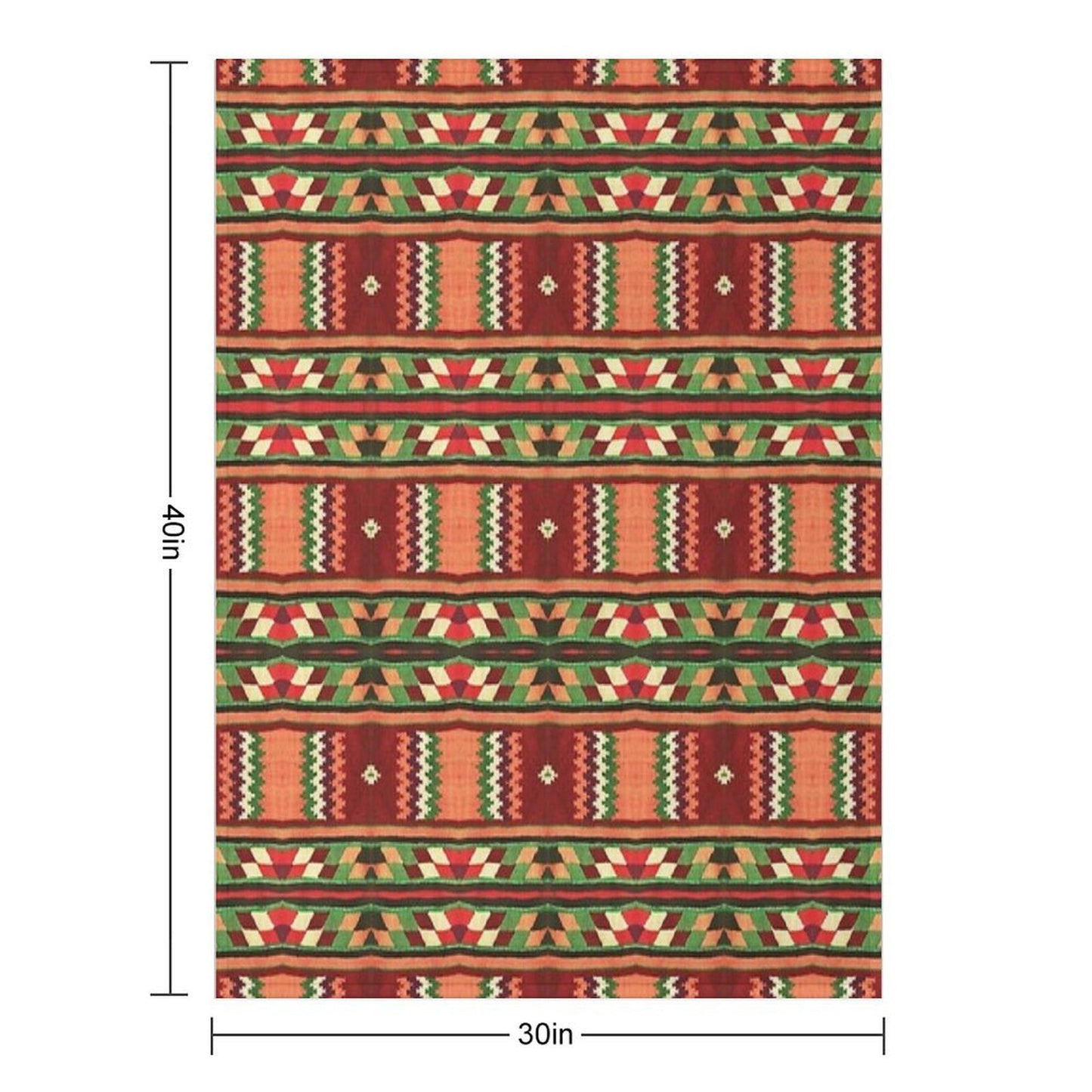 Bohemian Kilim Christmas Pattern Durable Throw Blanket