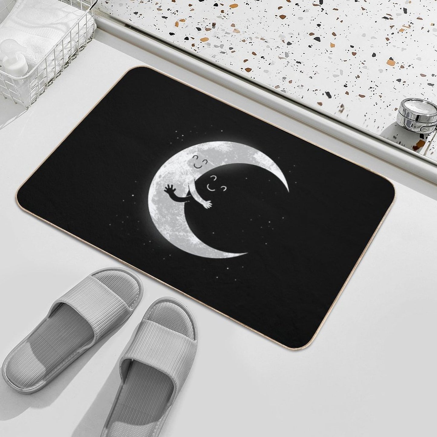 Moon Hug  Fade-Resistant Bath Mat