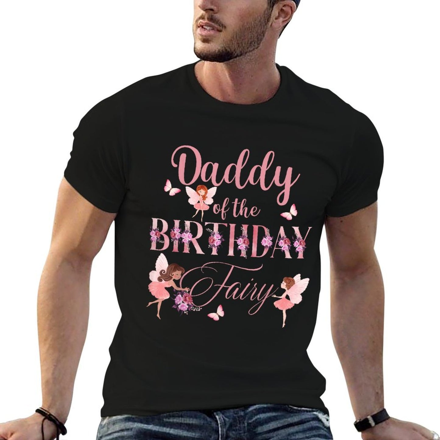 Daddy Of The Birthday Fairy First Birthday Family Matching  Lightweight T-Shirt