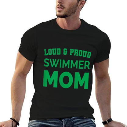 Womens Proud Freestyle Swim Mom Sport Design Gift Dark Green  Moisture-wicking T-Shirt