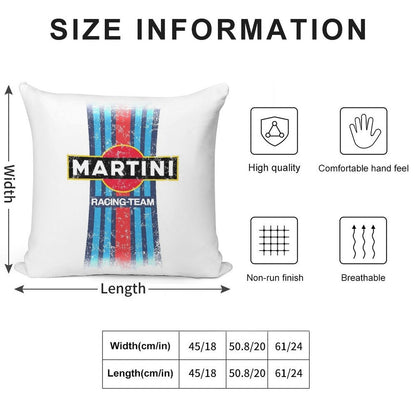 Martini Racing Retro Soft Reinforced Edging Throw Pillow