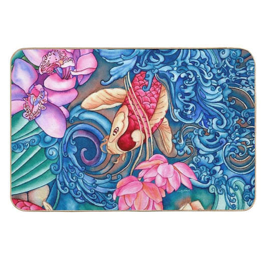 Orchid Splash  Dirt-Trapping Bath Mat