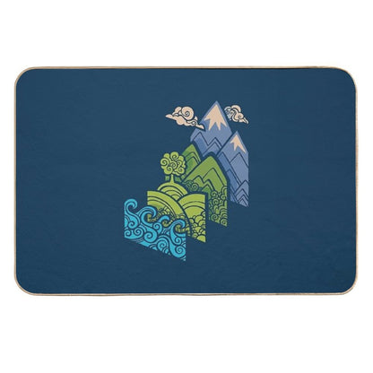 How to Build A Landscape  Blue  Pet-Safe Bath Mat