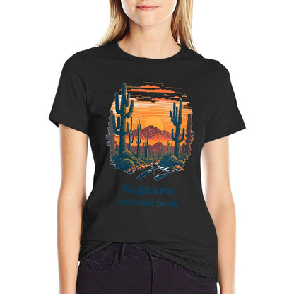 Womens Saguaro National Park Arizona Landscape Style  Relaxed-fit T-Shirt