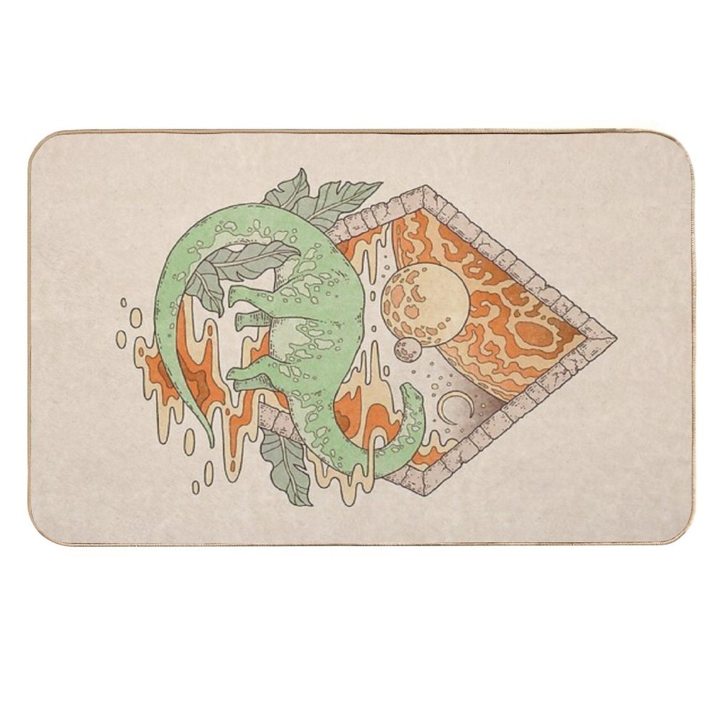 Aeon Archway Apatosaurus  Dinosaur Sci-Fi Space Art  Absorbent Bath Mat