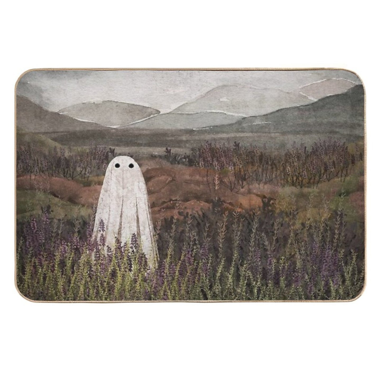 Heather Ghost  Non-Slip Bath Mat