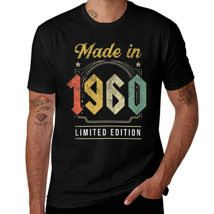 Made In August 1960 Bday Vintage 60Th Birthday  High-quality Stitching T-Shirt
