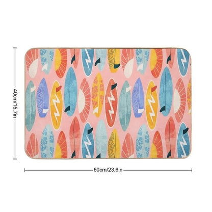 Surfboard Pink  Eco-Friendly Bath Mat
