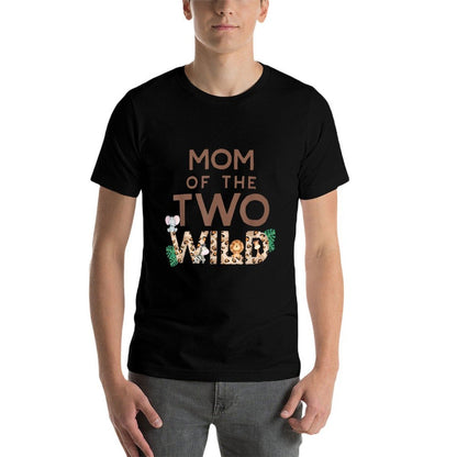 Mom of The Two Wild Animal Safari 2nd Birthday Theme Family  Fade-proof Color T-Shirt