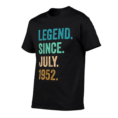 70 Years Old Legend Since July 1952 70th Birthday  Durable T-Shirt