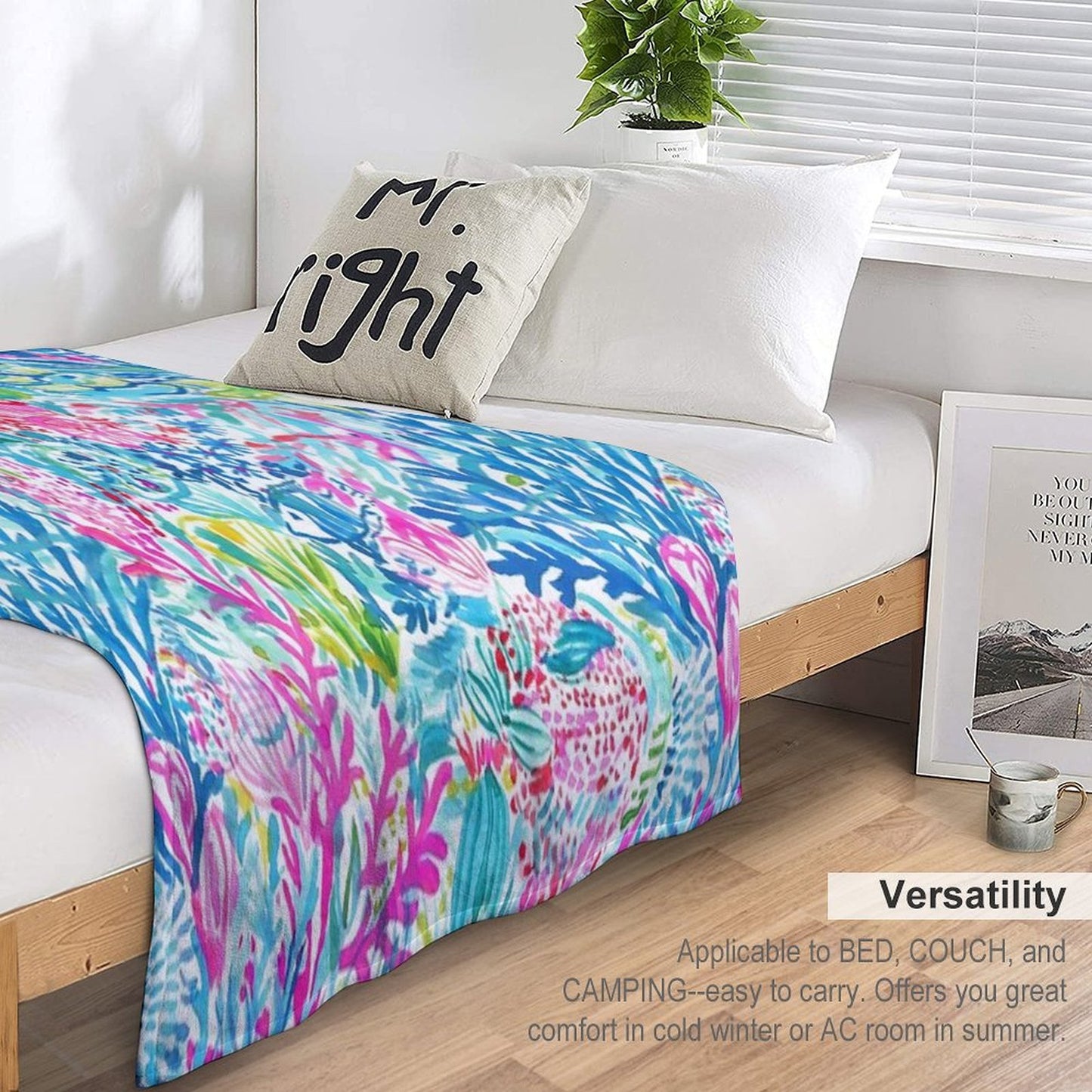 Summer Lily Ocean Holidays Travel-friendly Throw Blanket