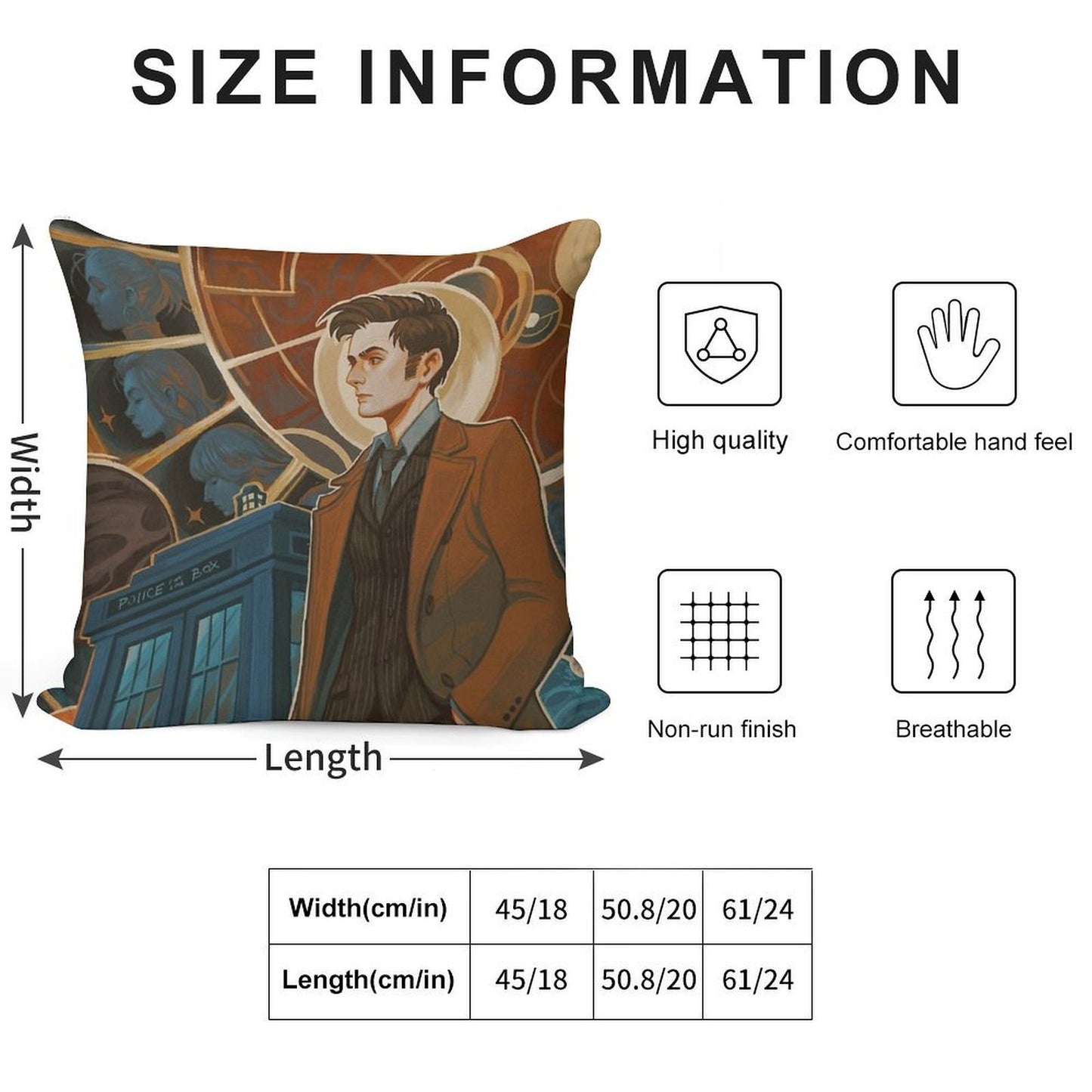 Ten Soft Short Plush Fabric Throw Pillow