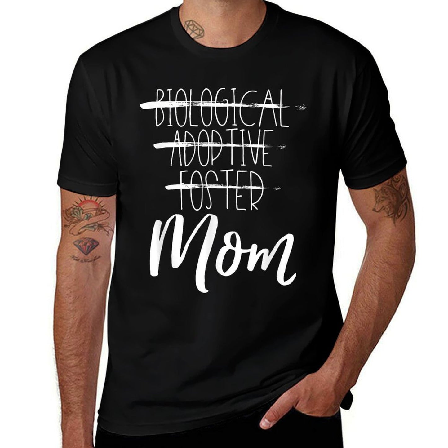 Not Biological Adoptive Foster Just Mom Adoption Love  Lightweight T-Shirt