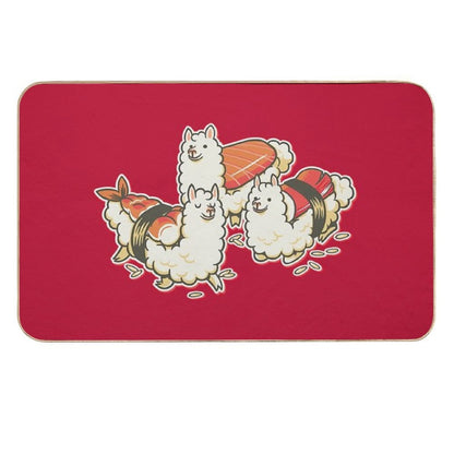 Alpaca Sushi Niguiri  Eco-Friendly Bath Mat