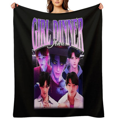 Girl Dinner Jinu Kpop Demon Hunters Villain Multi-functional Throw Blanket