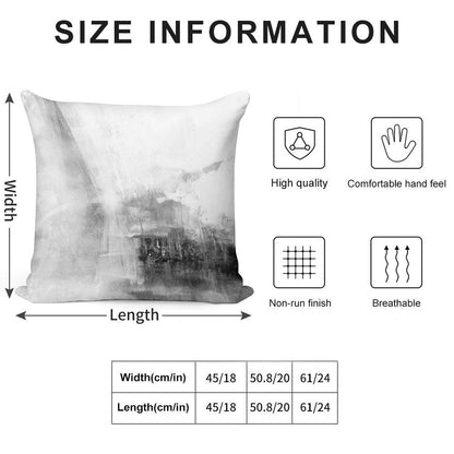 Gray Abstract Soft Luxury Feel Throw Pillow