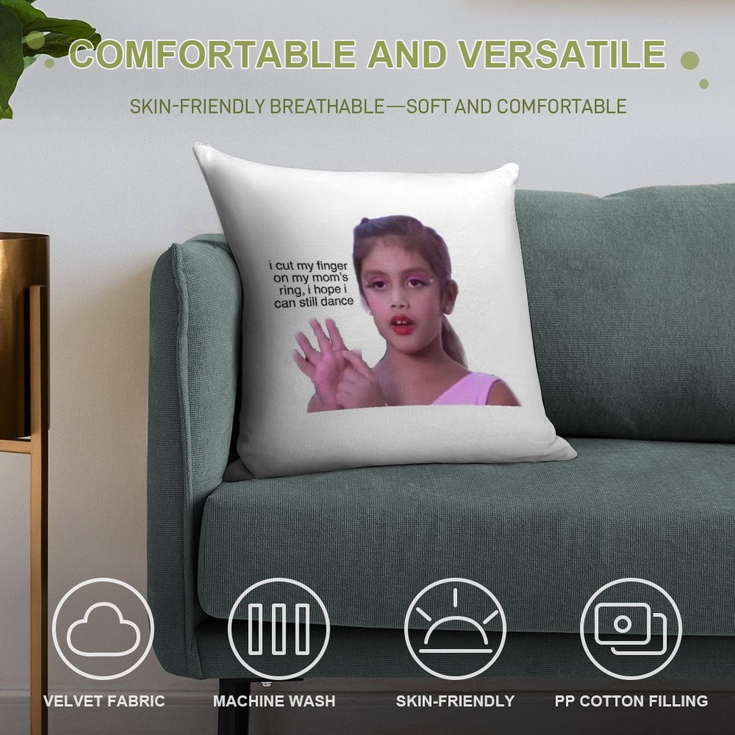 Vivi-Anne Soft Warmth Comfort Throw Pillow