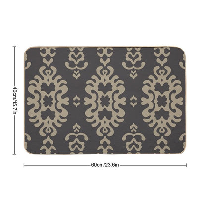 Black And White Papercut Damask Medallion  Rapid-Drying Bath Mat