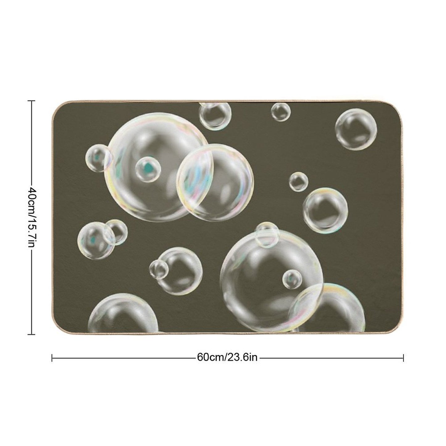 Bubbles  Dirt-Trapping Bath Mat