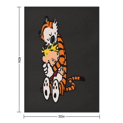 Calvin And Hobbes Had Funy Hug Lightweight Throw Blanket