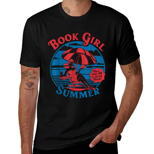 Book Girl Summer Women Retro Bookish Vacation Funny Reader  Quick-drying T-Shirt