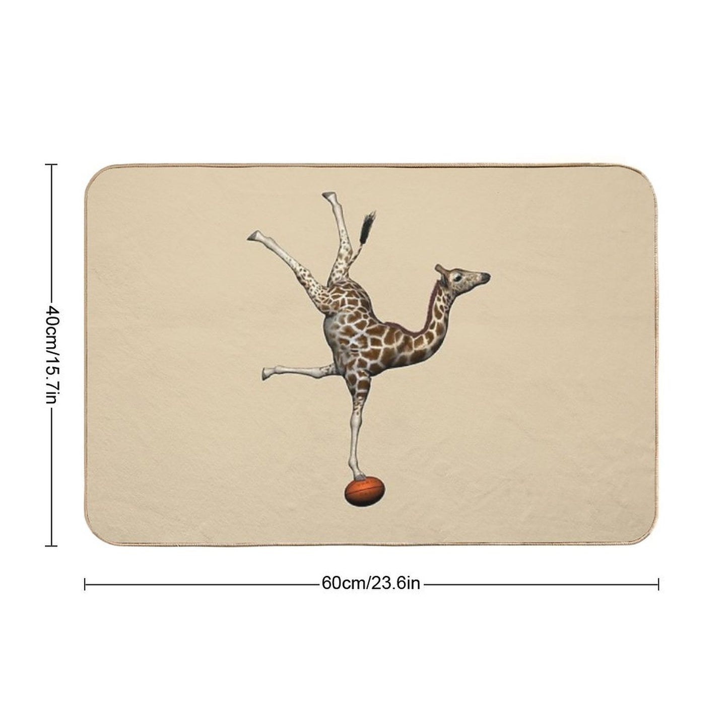 Balancing Giraffe  Odorless Bath Mat