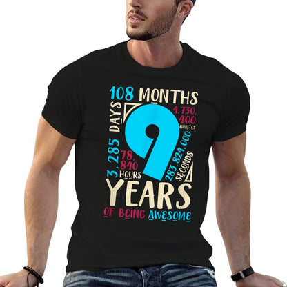 9th Birthday Gifts Son Daughter Nine 9 Years Old  Moisture-wicking T-Shirt
