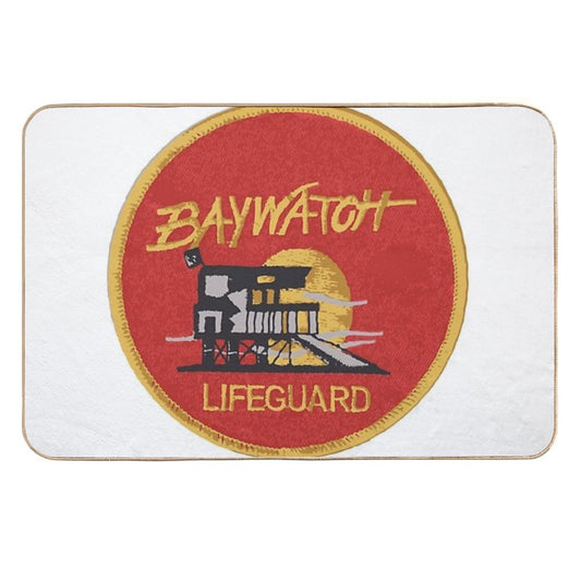 Baywatch Badge - Uniform  Stain-Proof Bath Mat