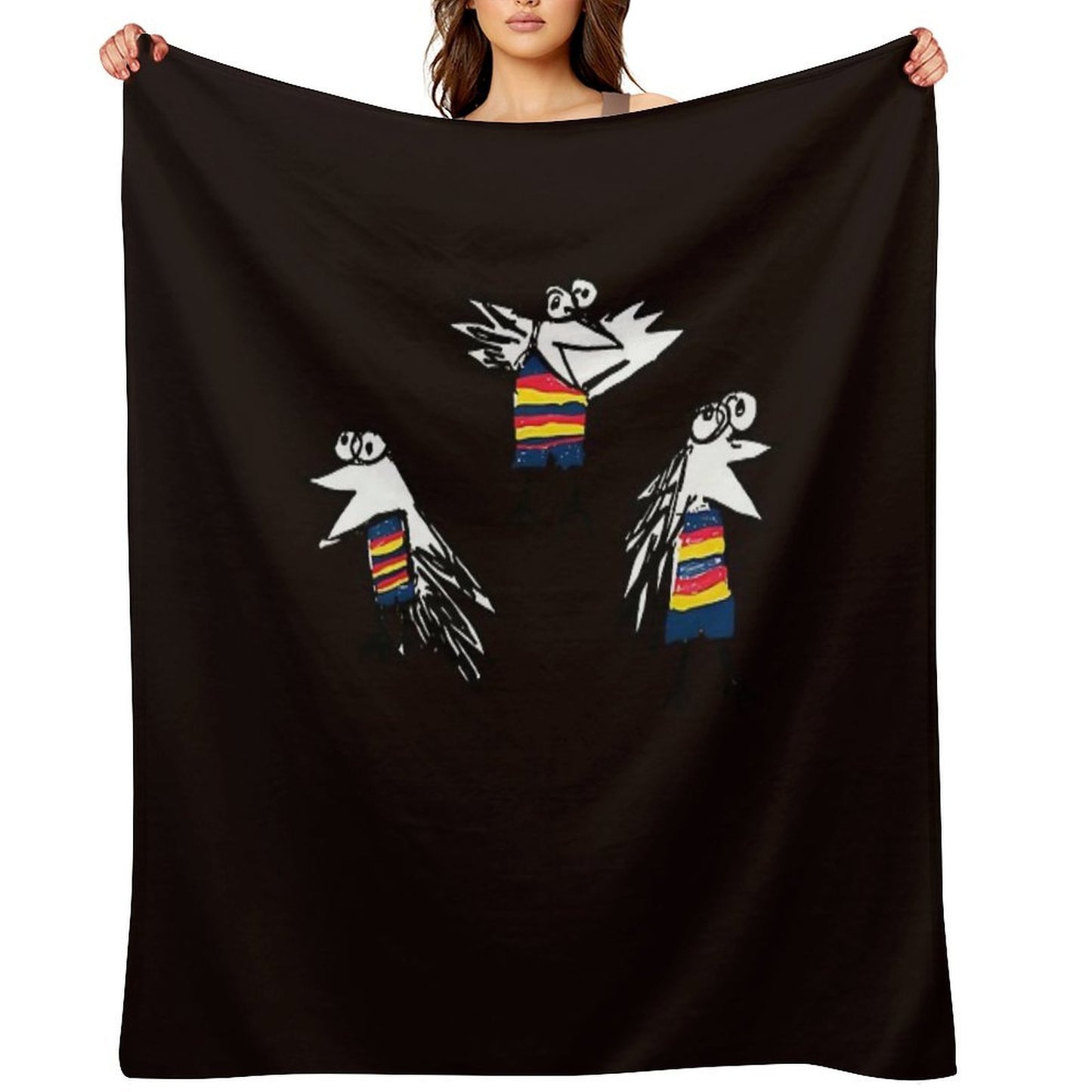 Adelaide Crows Logo Drawing Shrink-resistant Throw Blanket