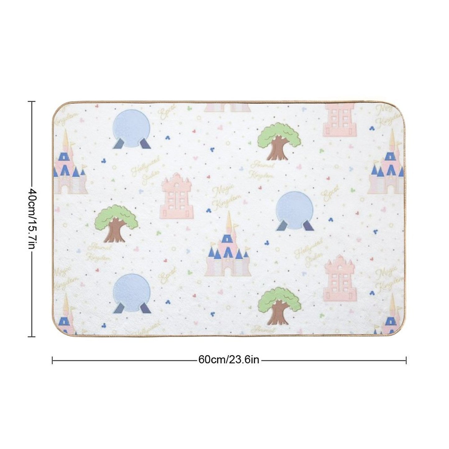 Four Magic Kingdoms Pattern  Versatile Bath Mat