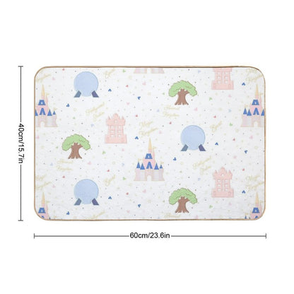Four Magic Kingdoms Pattern  Versatile Bath Mat