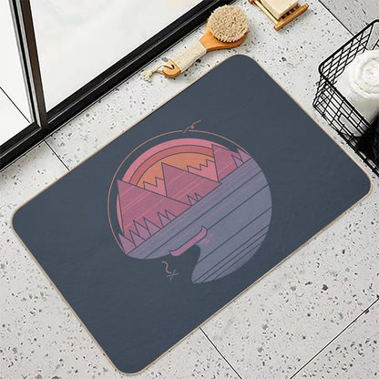 The Mountains Are Calling  Long-Lasting Bath Mat