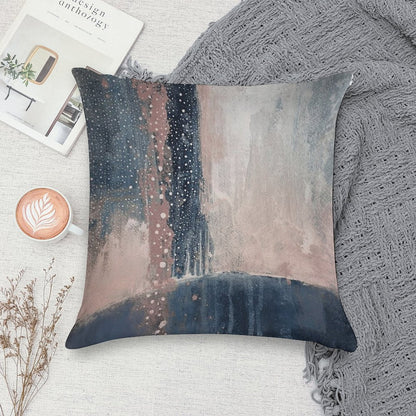 Pink Blue Abstract Soft Warmth Comfort Throw Pillow