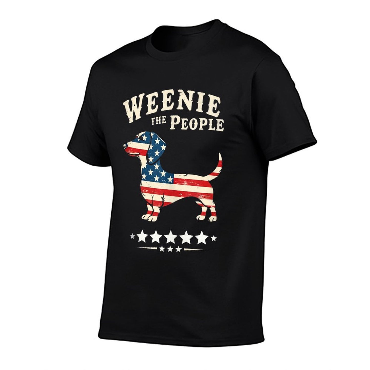 Weenie The People American 4th Of July Dachshund Lover  Fade-proof Color T-Shirt