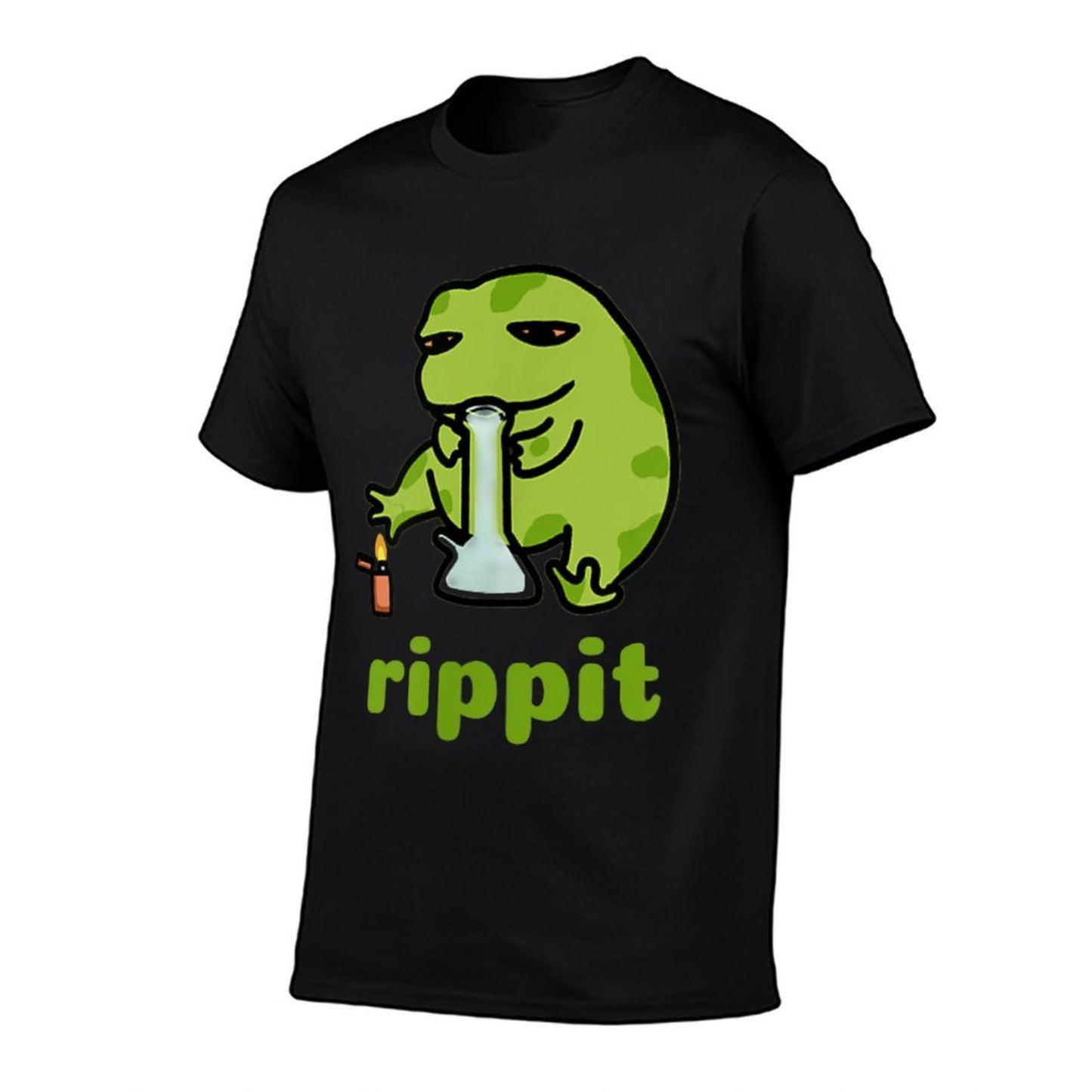 Rippit Stoner Frog  Weed, Marijuana Smoker, Cannabis 420  Stretchy T-Shirt
