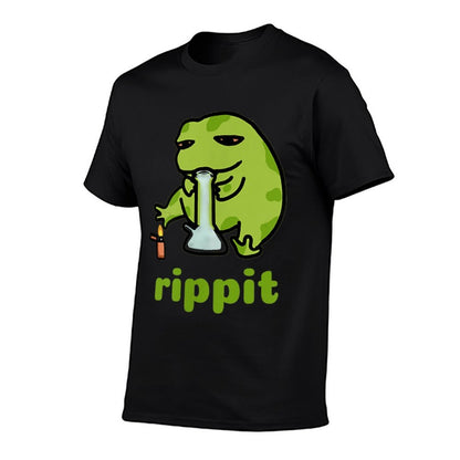 Rippit Stoner Frog  Weed, Marijuana Smoker, Cannabis 420  Stretchy T-Shirt