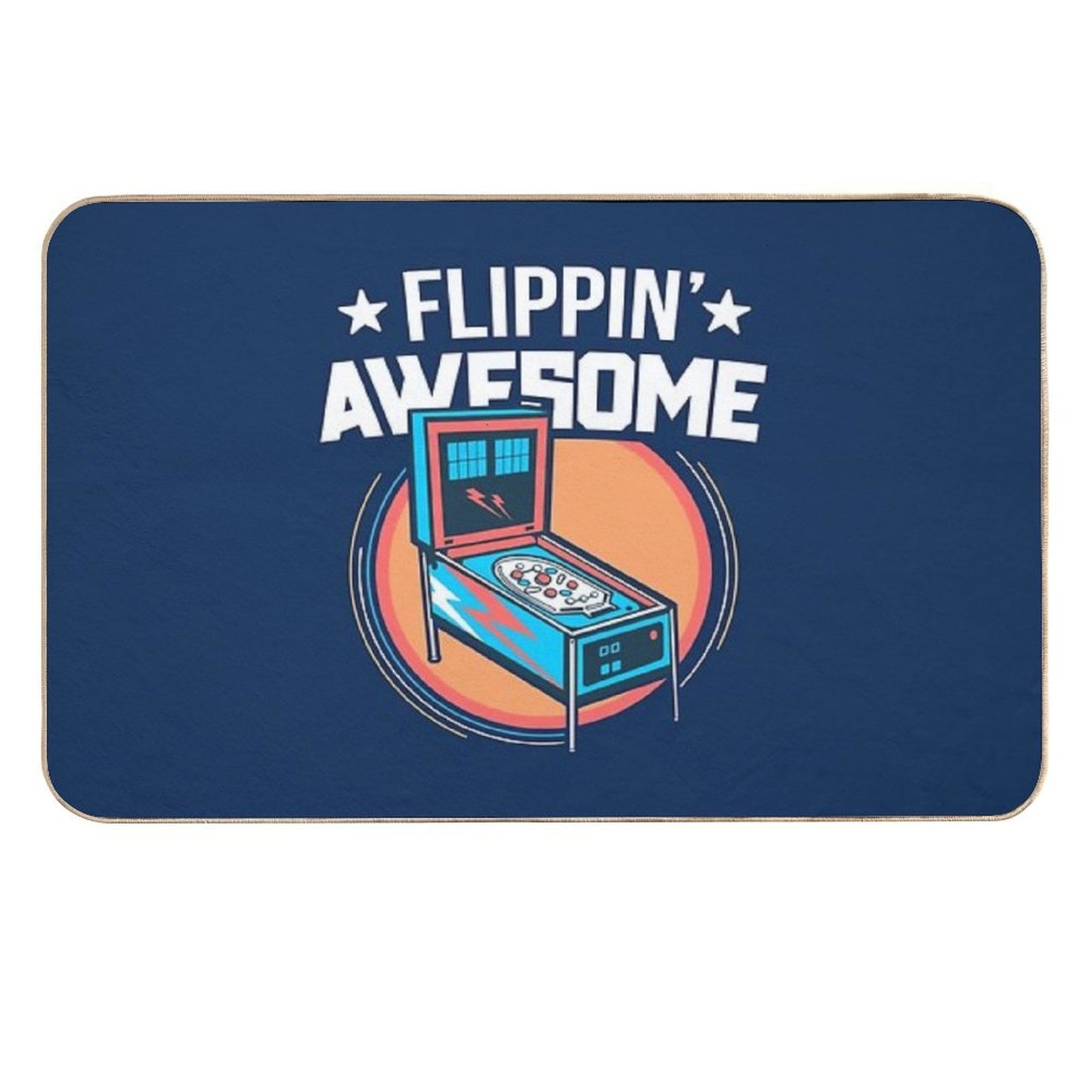 Pinball Shirt For Men Flippin' Awesome Flipping Arcade Gift Durable Bath Mat