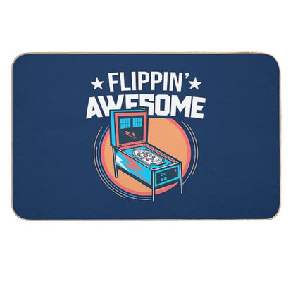 Pinball Shirt For Men Flippin' Awesome Flipping Arcade Gift Durable Bath Mat