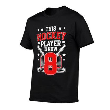8th Ice Hockey Birthday Eight Year Old Ice Hockey Player Premium  Eco-friendly Material T-Shirt