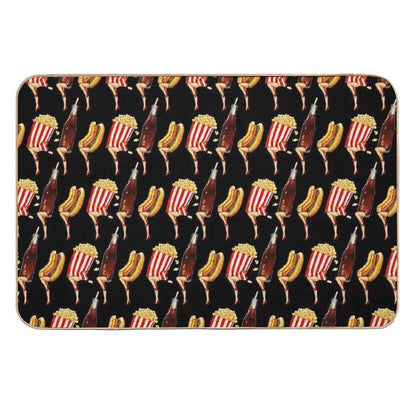Movie Girls Pattern - Black  Rapid-Drying Bath Mat
