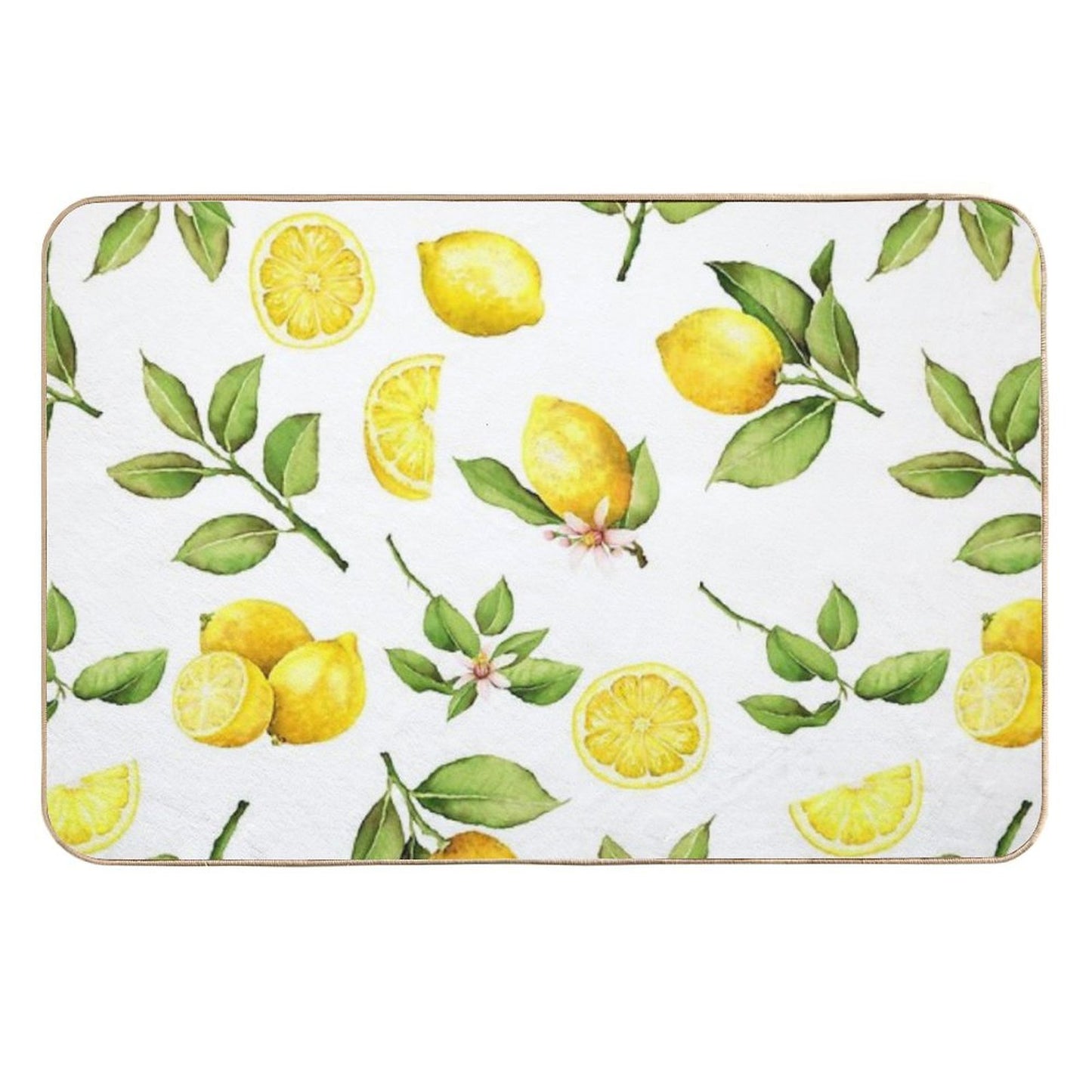 Summer Lemons Botanical Garden Durable Bath Mat