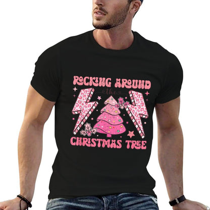 Rocking Around The Christmas Tree  High-quality Stitching T-Shirt