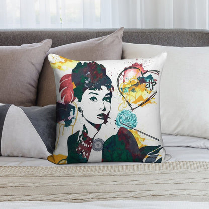 Audrey Hepburn Nature Colours Soft Reinforced Edging Throw Pillow