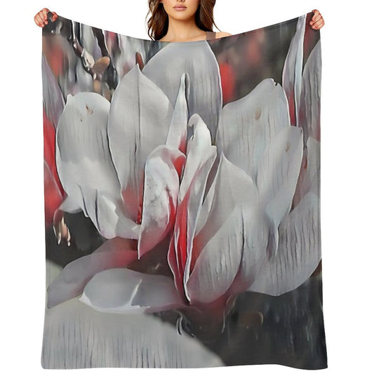 5 Ways Striking Red & White Lotus Bloom Elevates Your Floral Style Easy Care Throw Blanket