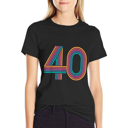 Number 40, Forty 40th Anniversary Men Women 40th Birthday  Soft T-Shirt