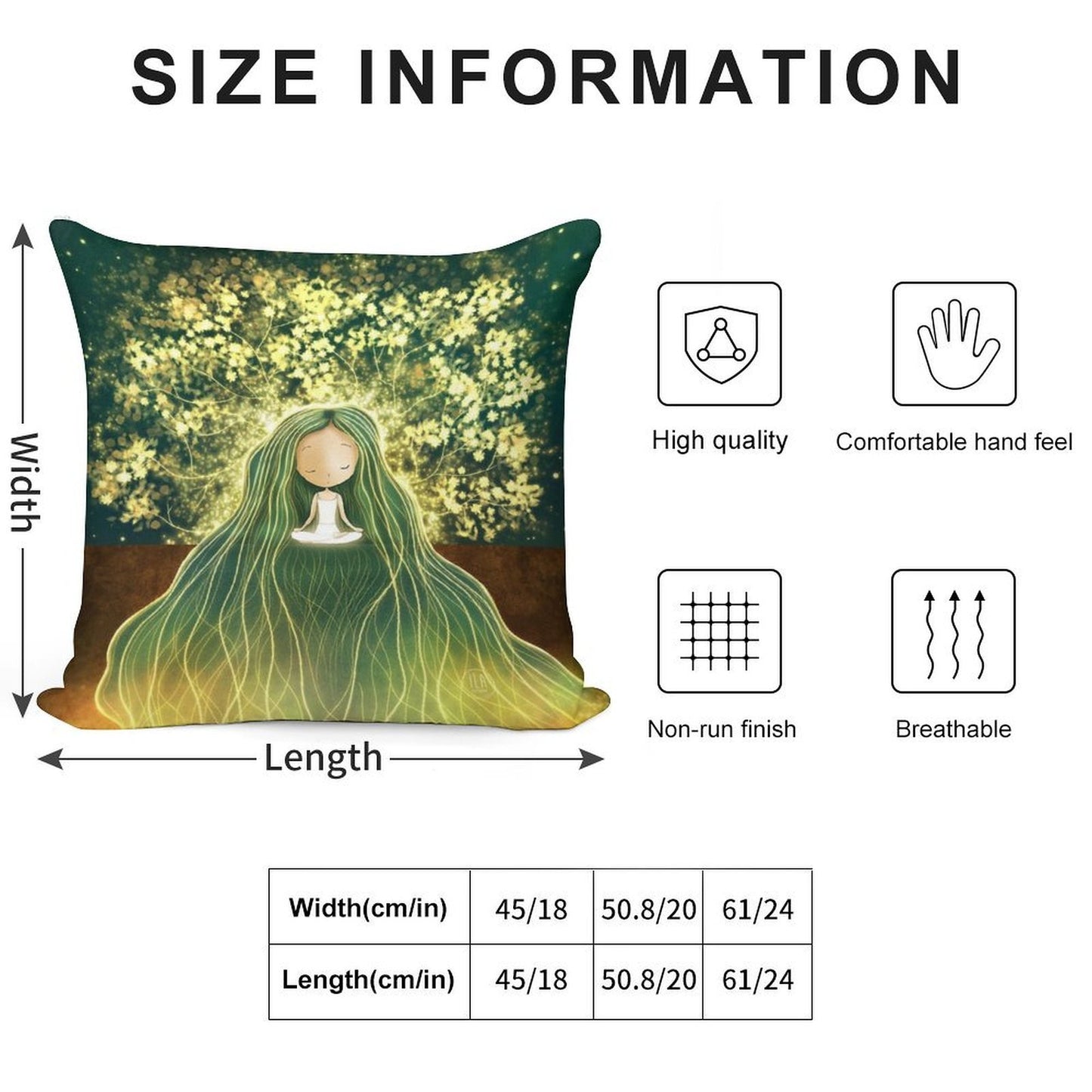 Magical Calm Grounding Yoga And Meditation Art Soft Hidden Zipper Throw Pillow