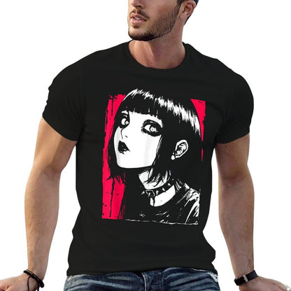 Horror Anime Manga  Japan Japanese Creepy Kawaii Goth Punk  Summer-ready Fabric T-Shirt